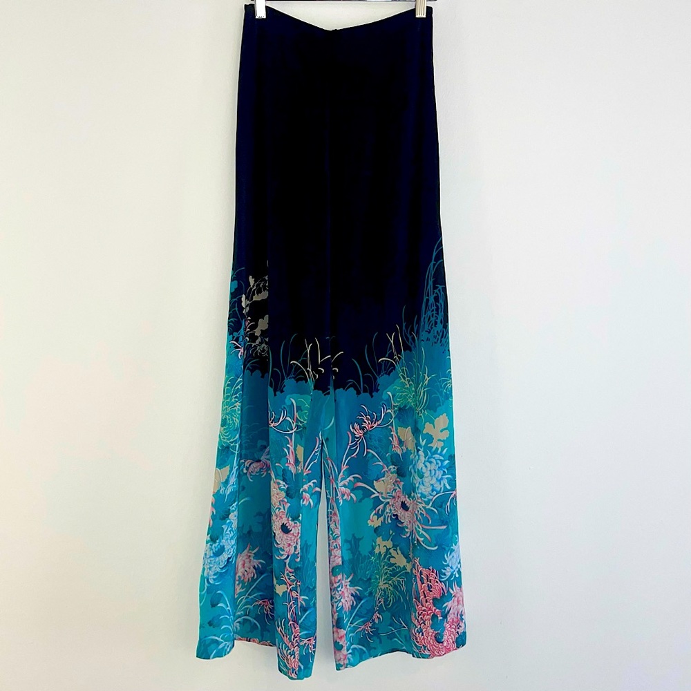 Topshop Boutique 100% Silk Flowy High Waisted Pants